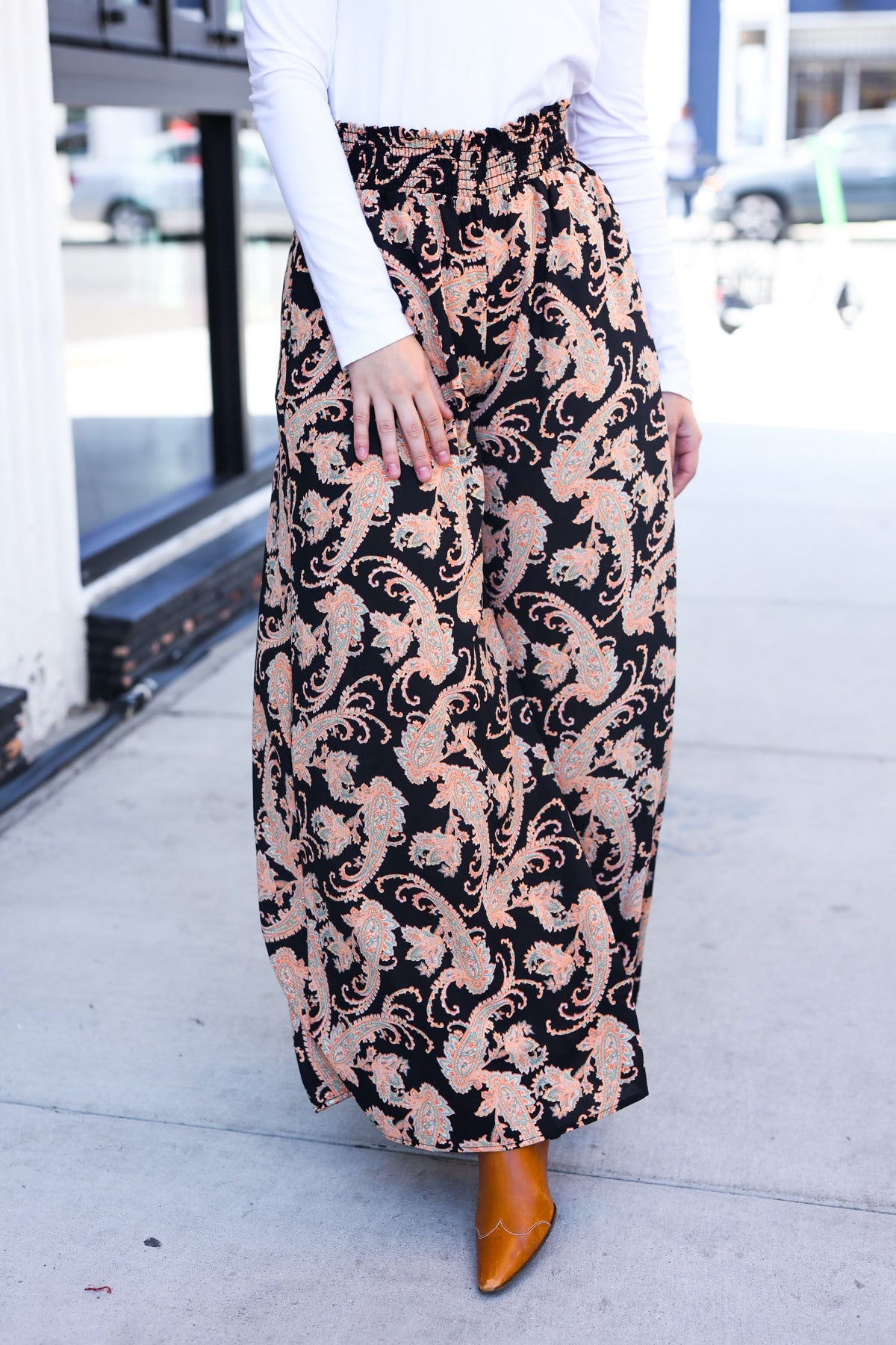 Fall Vibes Paisley Palazzo Pants