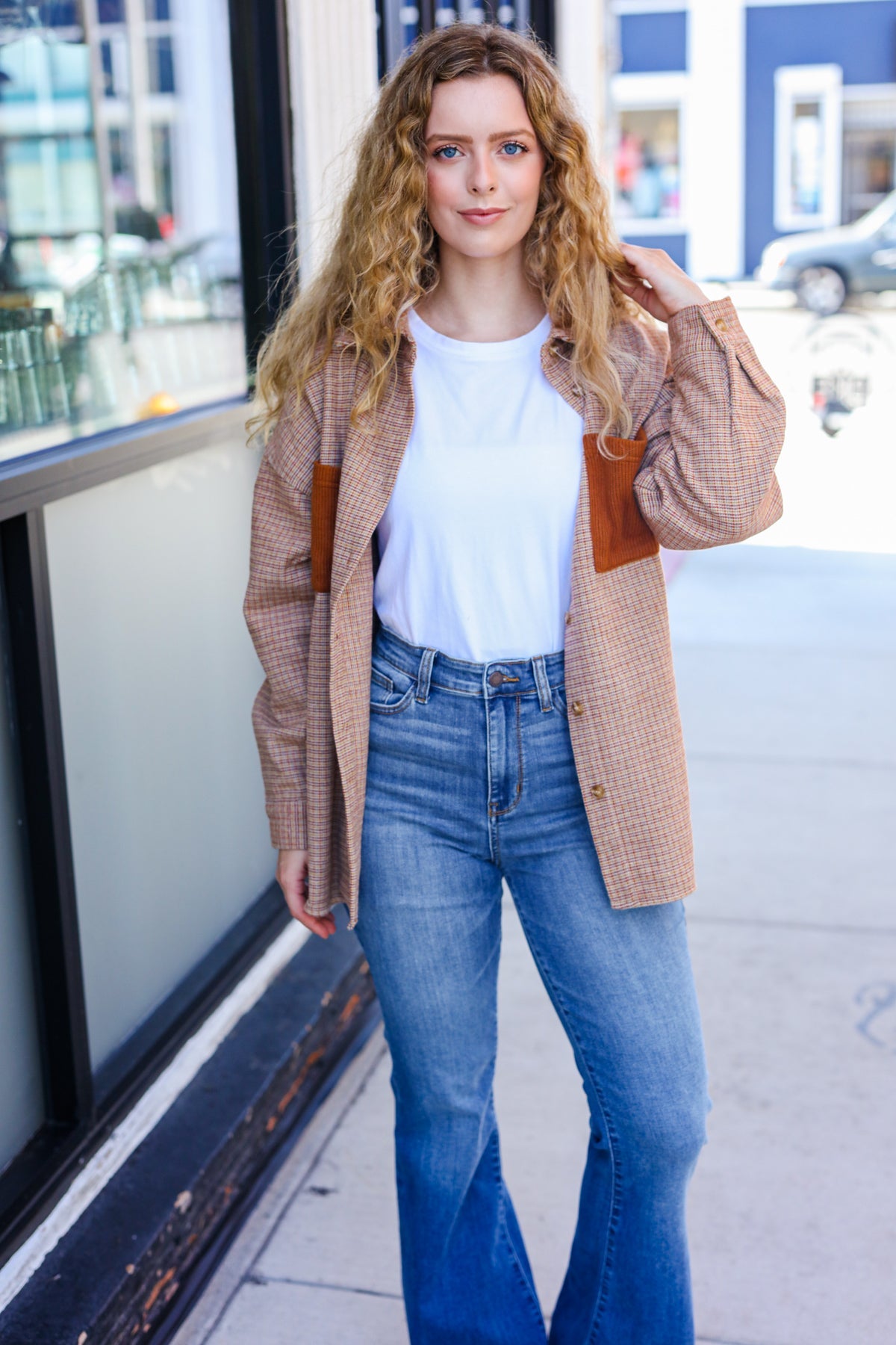 Start Your Day Plaid Oversized Shacket