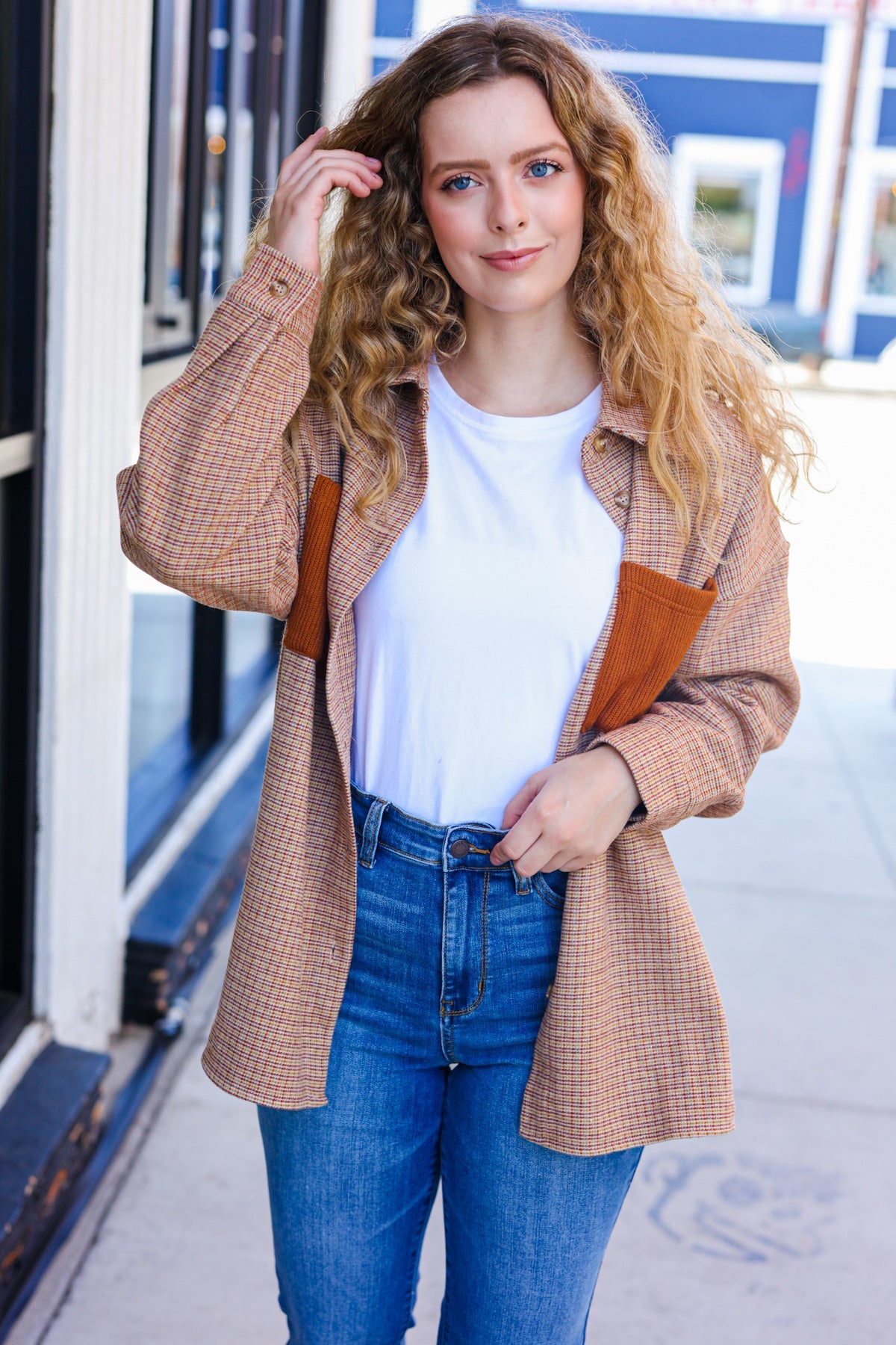 Start Your Day Plaid Oversized Shacket