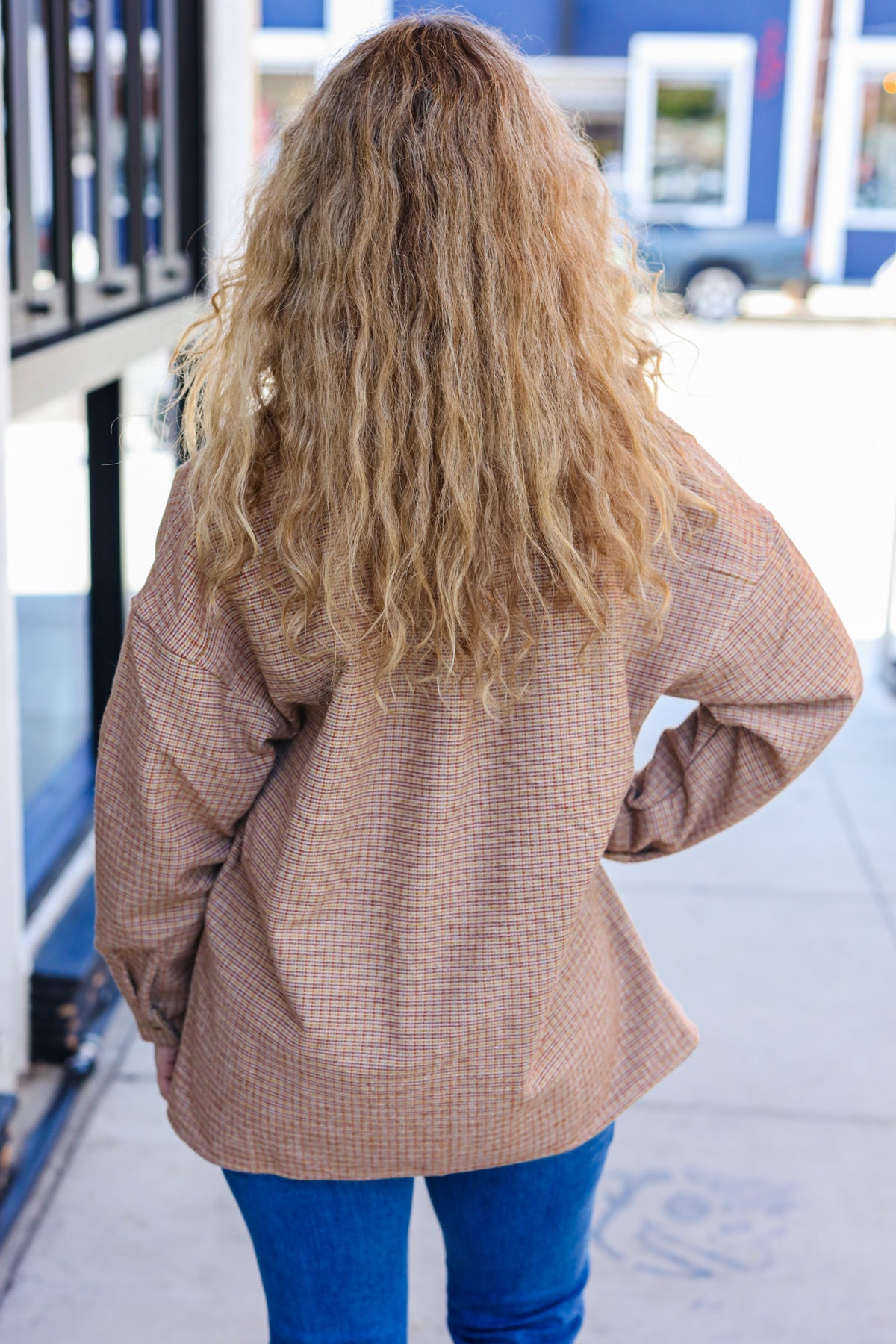 Start Your Day Plaid Oversized Shacket