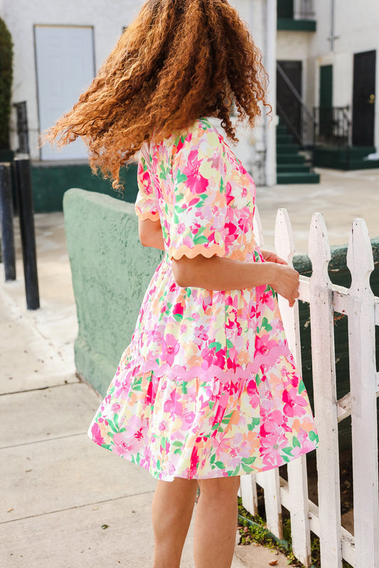 Beautiful You Floral Babydoll Dress