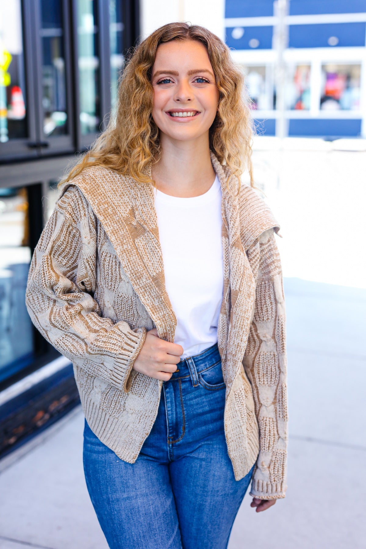 Autumn Vibes Cable Knit Cardigan