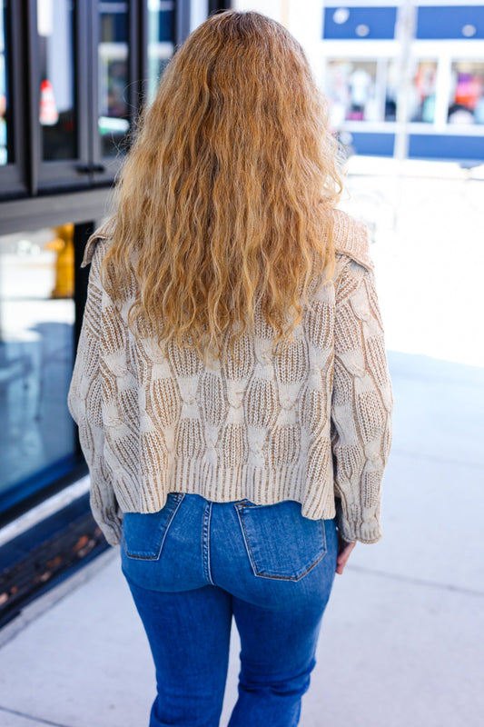 Autumn Vibes Cable Knit Cardigan