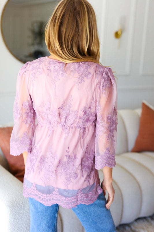 Crazy For You Lace Embroidered Top