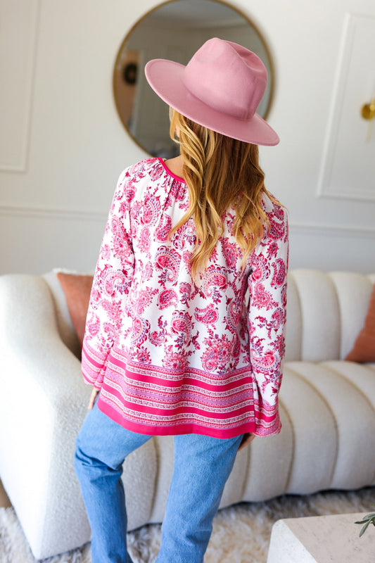 Make A Statement Paisley Boho Top