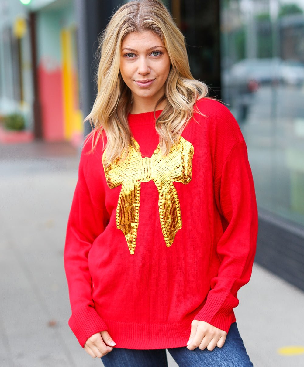 All I Want Sequin Embroidery Sweater