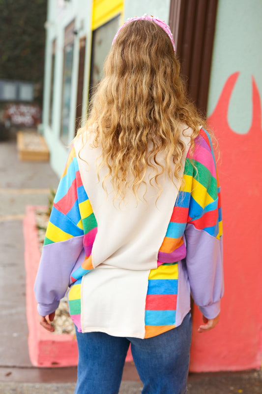 Feeling Bold Multicolor Striped Pullover