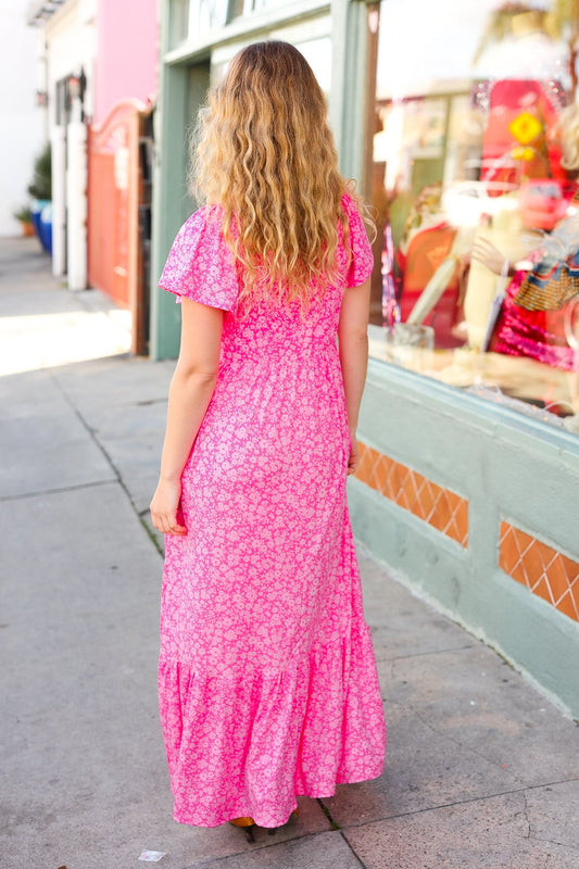 Perfectly You Ditzy Floral Fit & Flare Maxi Dress