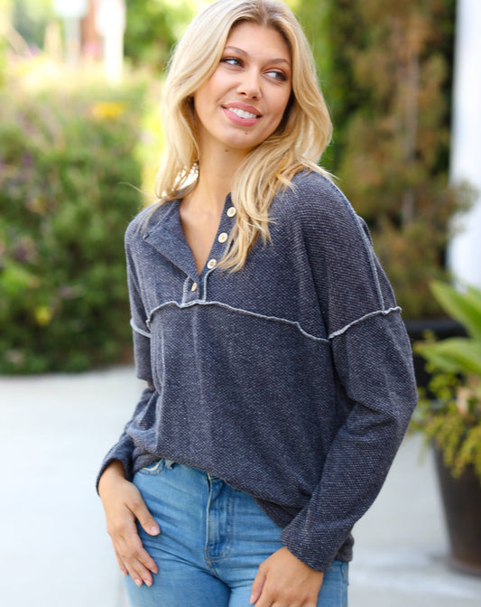 Ash Out Seam Sweater Top