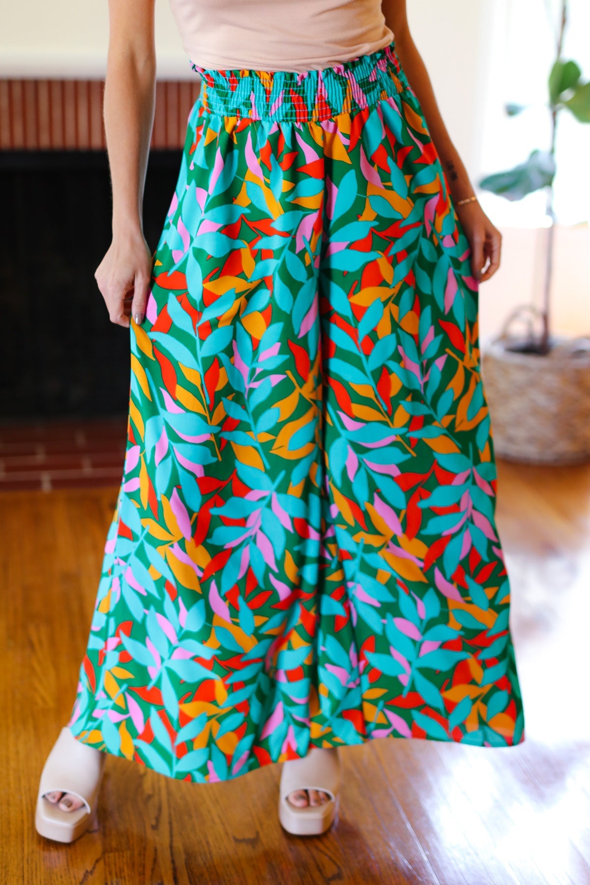 Summer Vibes Smocked Palazzo Pants