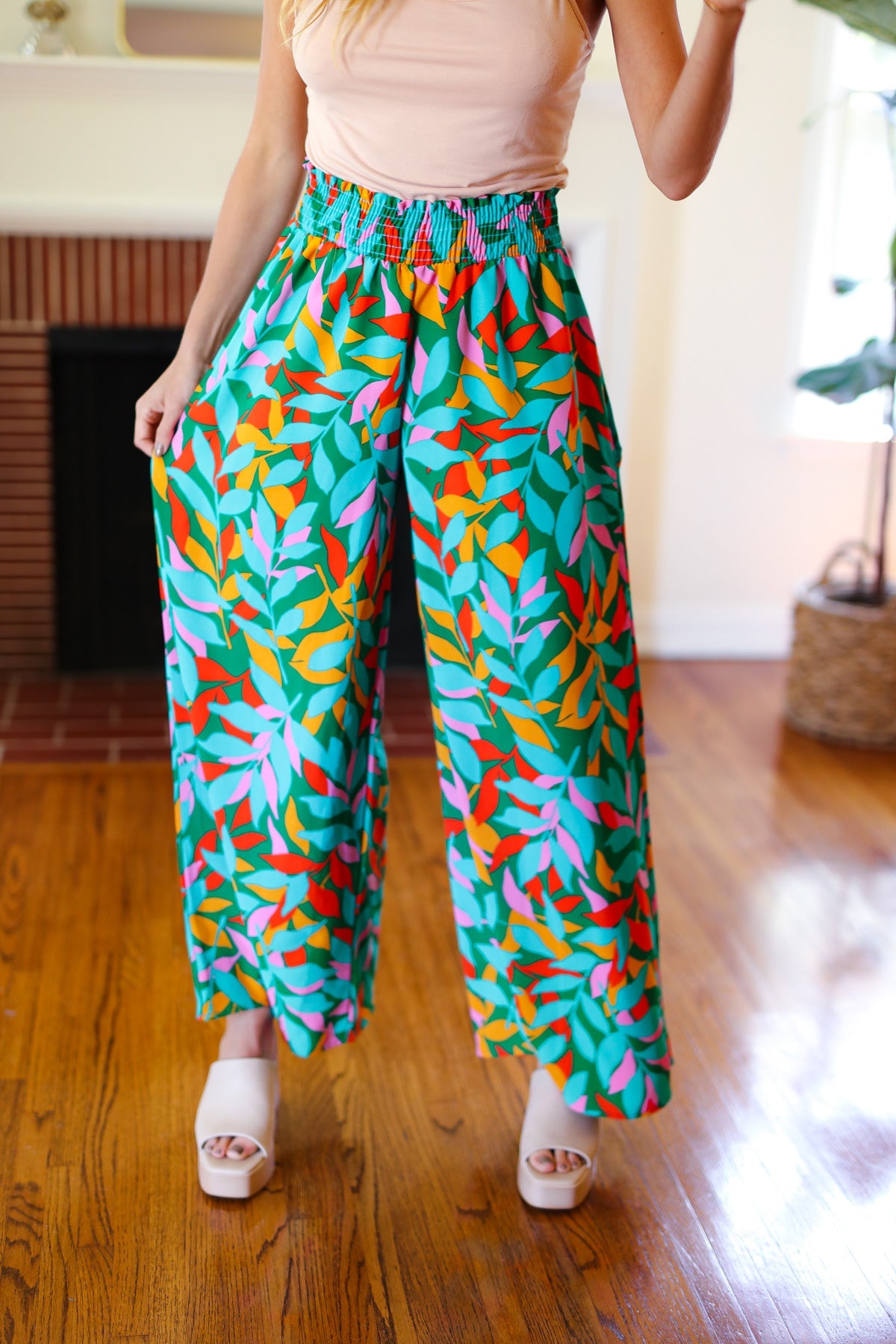 Summer Vibes Smocked Palazzo Pants