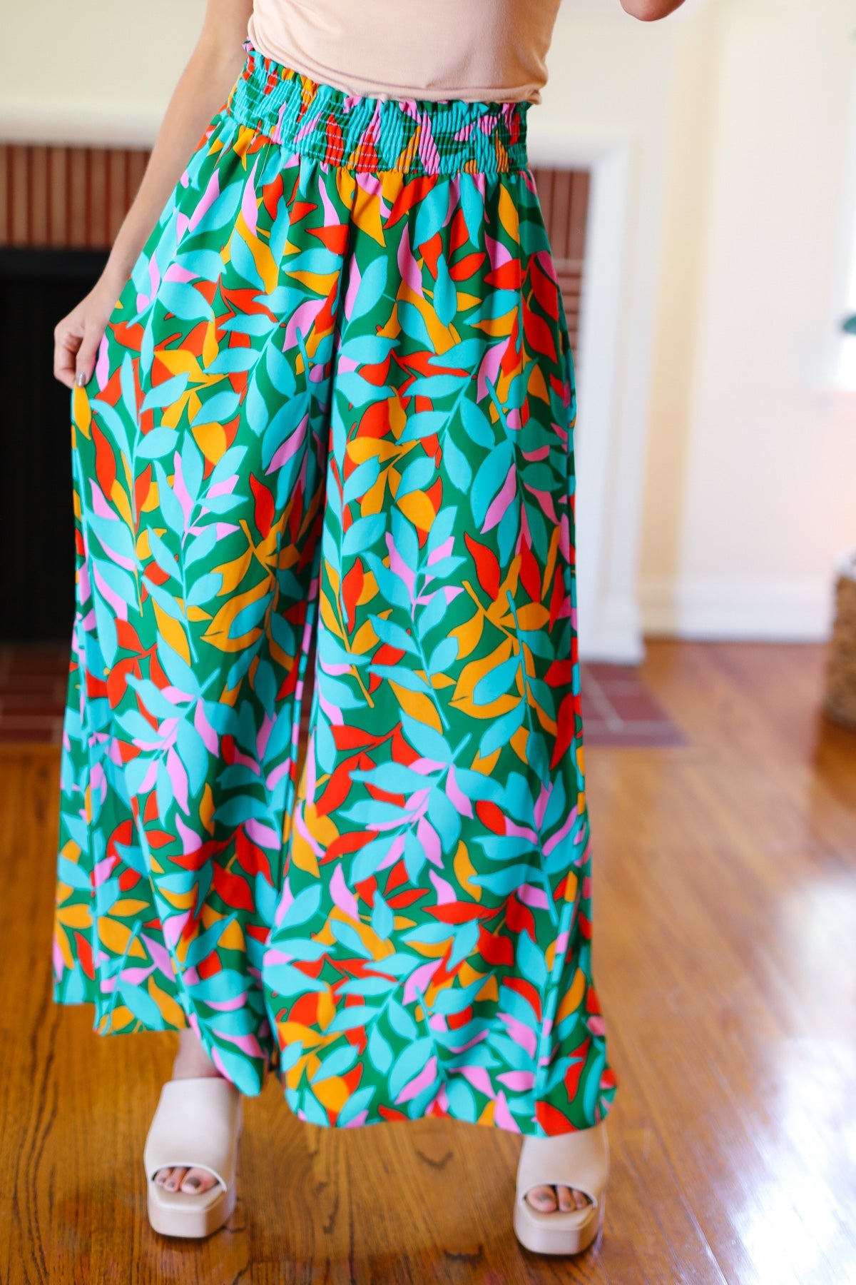 Summer Vibes Smocked Palazzo Pants