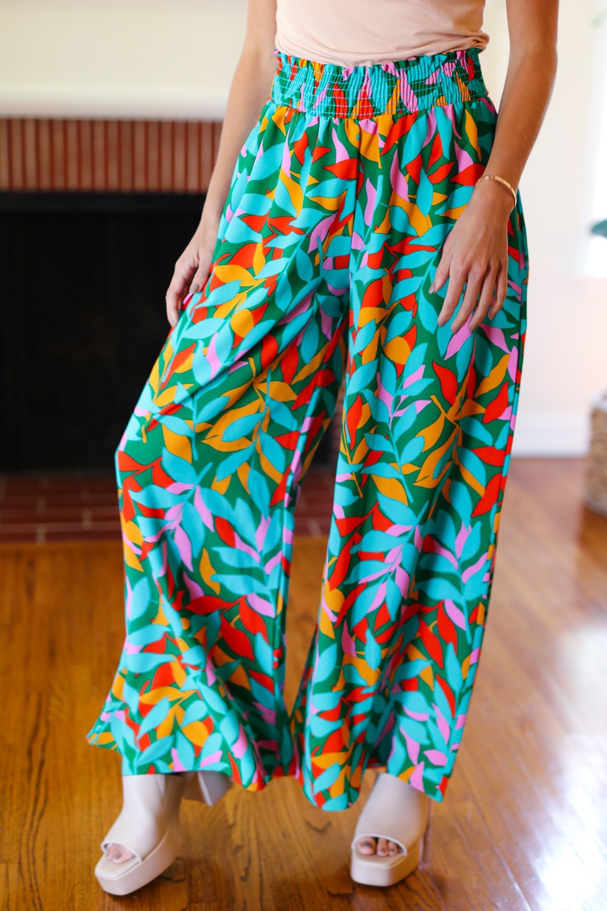 Summer Vibes Smocked Palazzo Pants