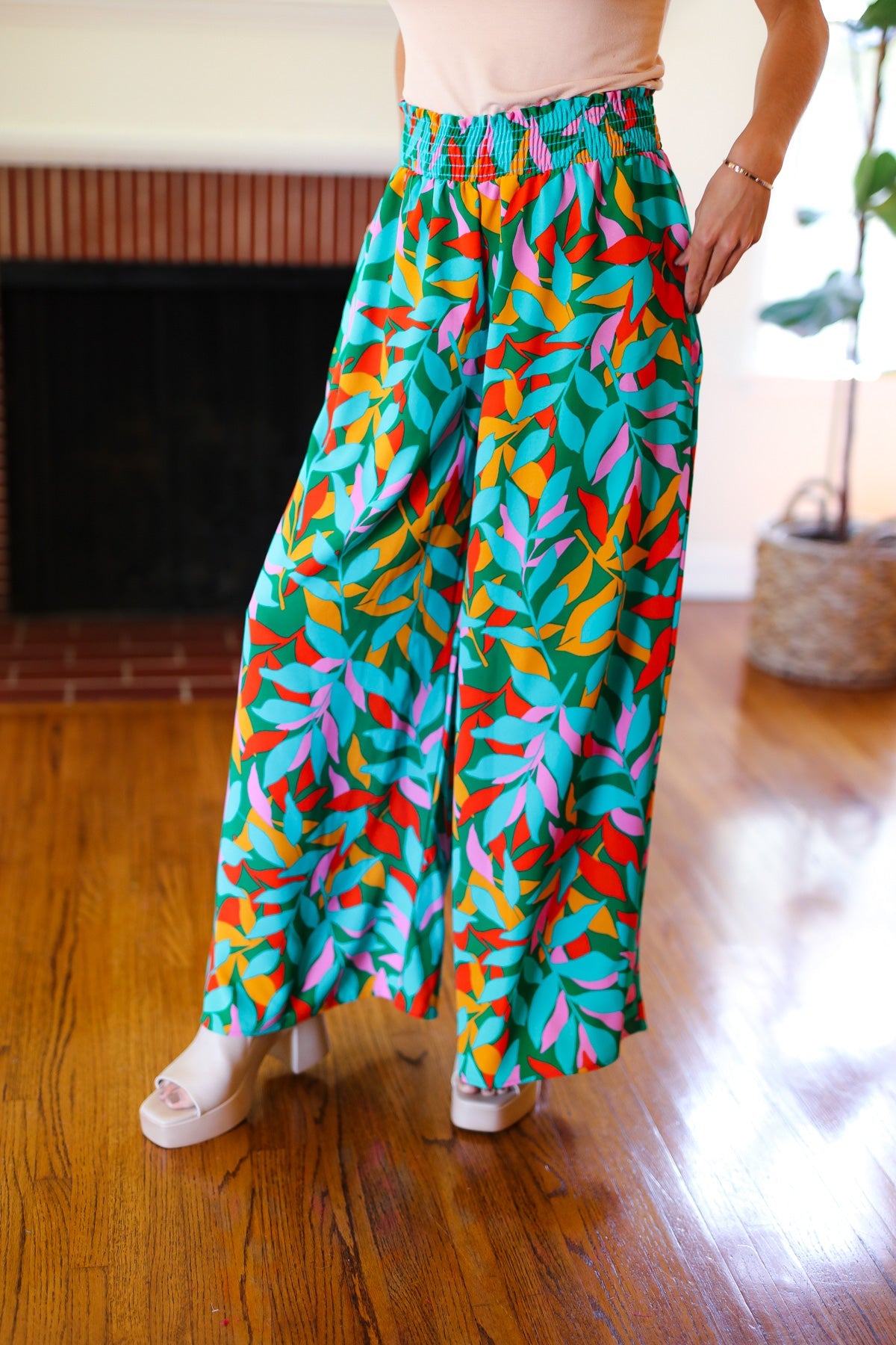 Summer Vibes Smocked Palazzo Pants