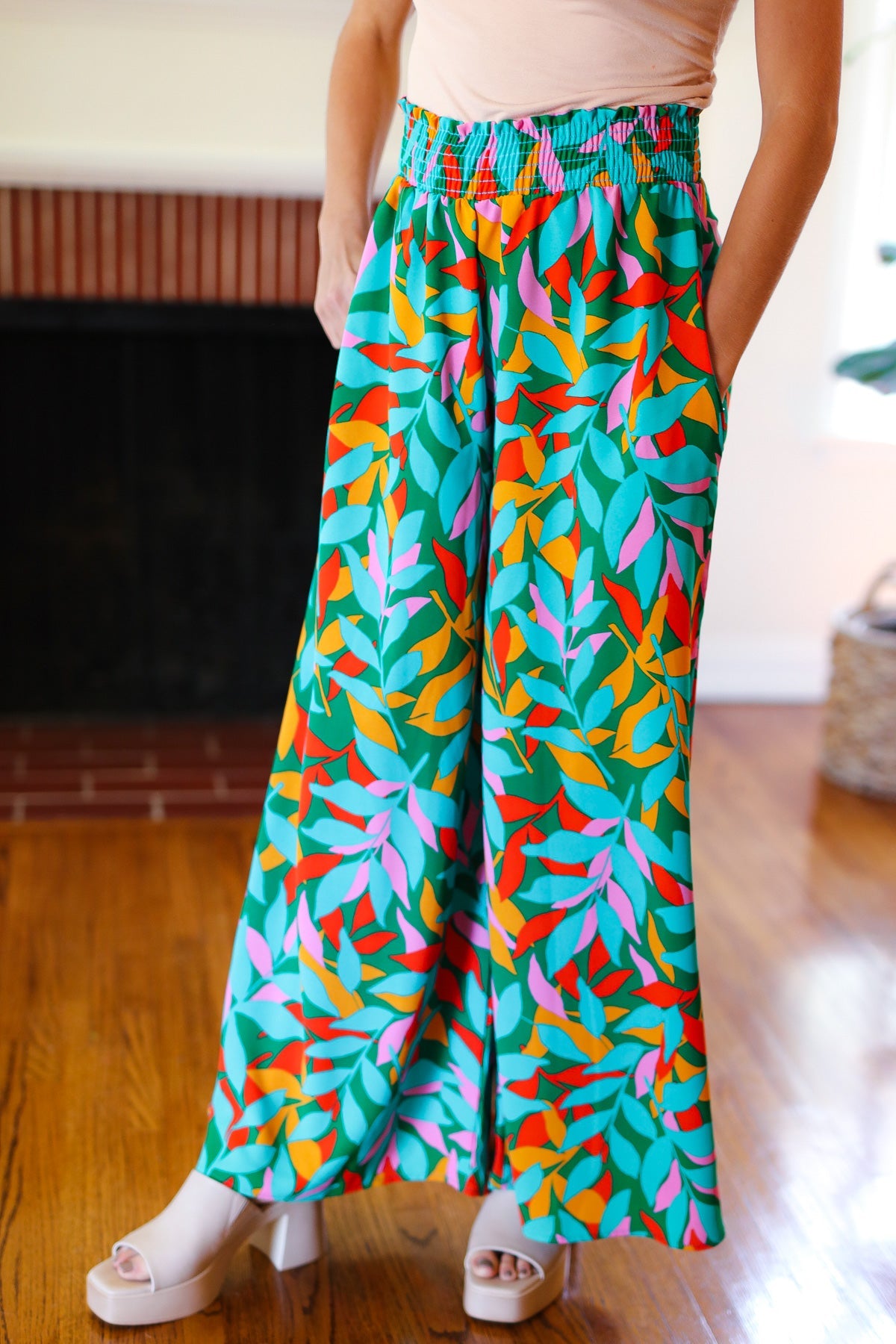 Summer Vibes Smocked Palazzo Pants