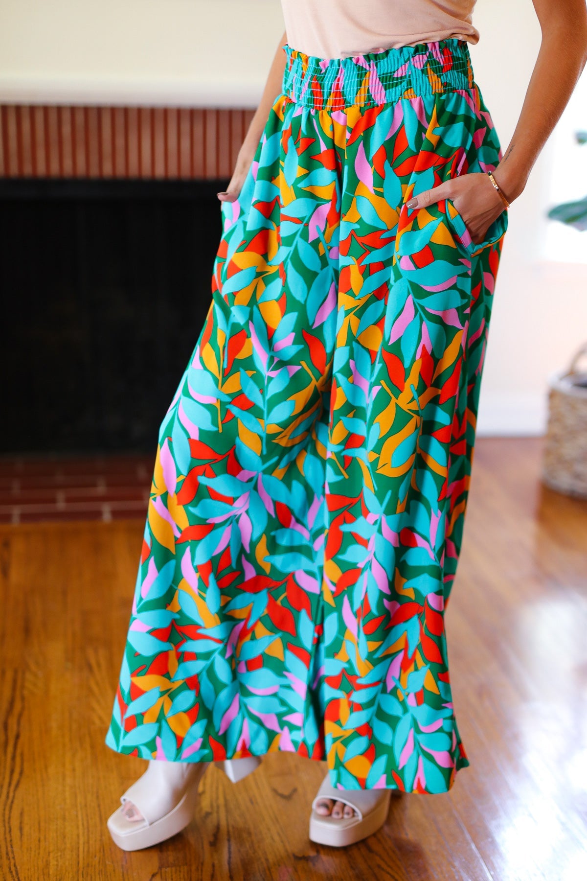 Summer Vibes Smocked Palazzo Pants