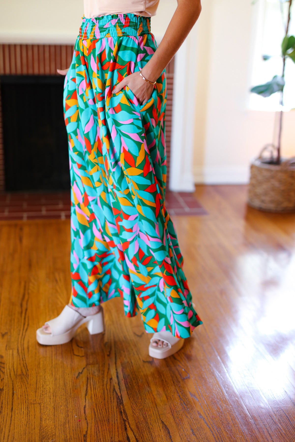 Summer Vibes Smocked Palazzo Pants