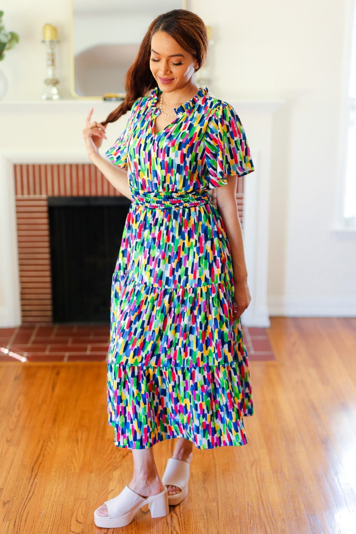 All For You Smocked Waist Maxi Dress