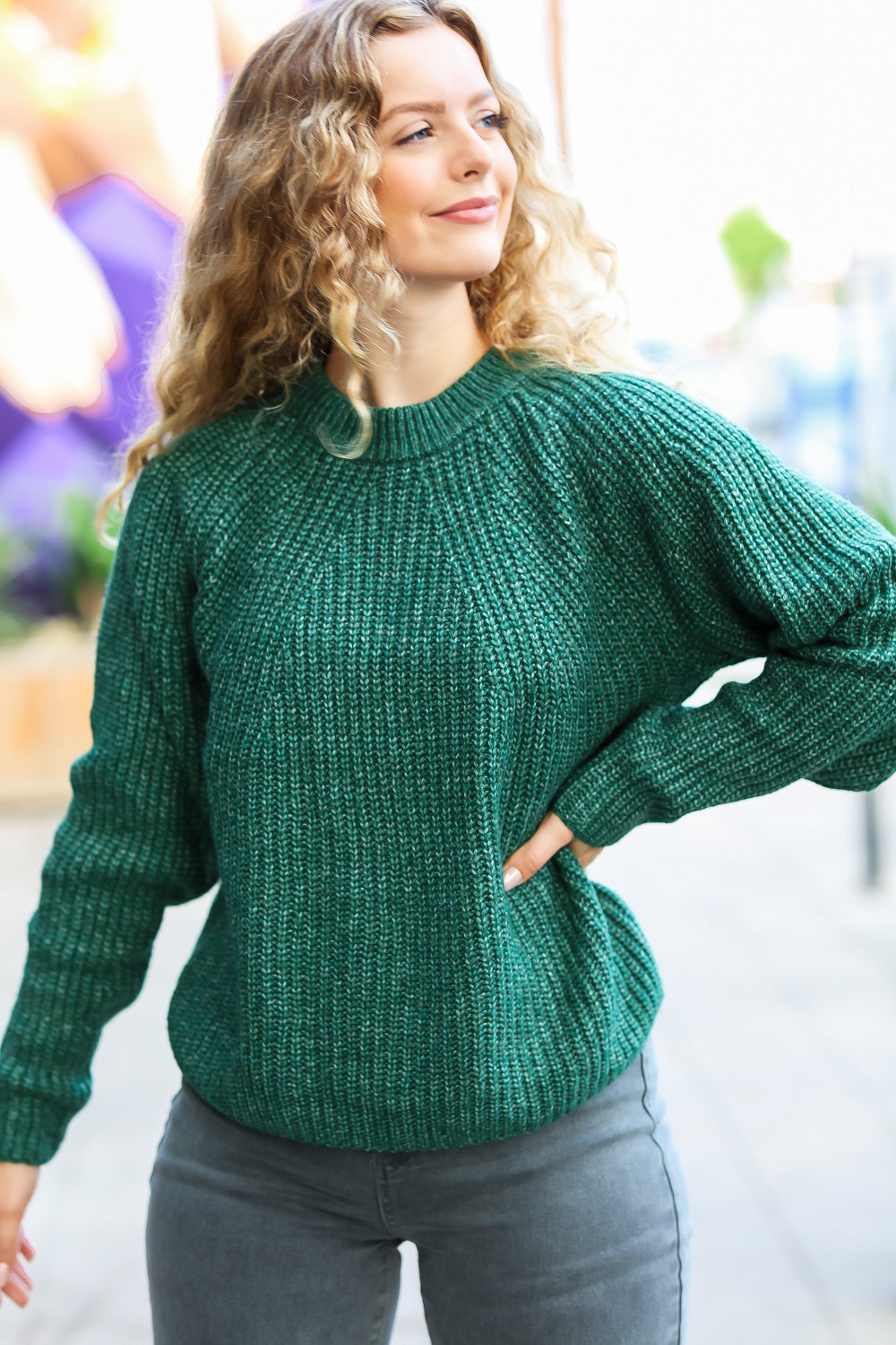 Mélange Knit Sweater