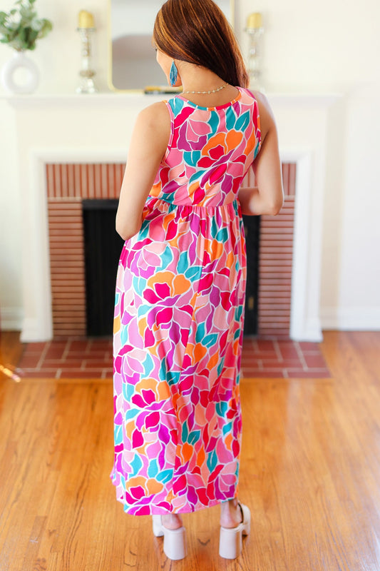 Hello Beautiful Floral Fit & Flare Maxi Dress