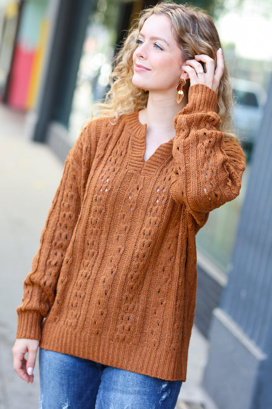 Can't Resist Me Cable Knit Pullover Sweater