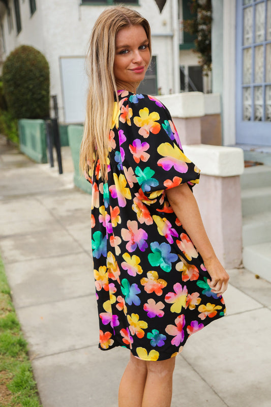 Look Adorable Floral Babydoll Dress