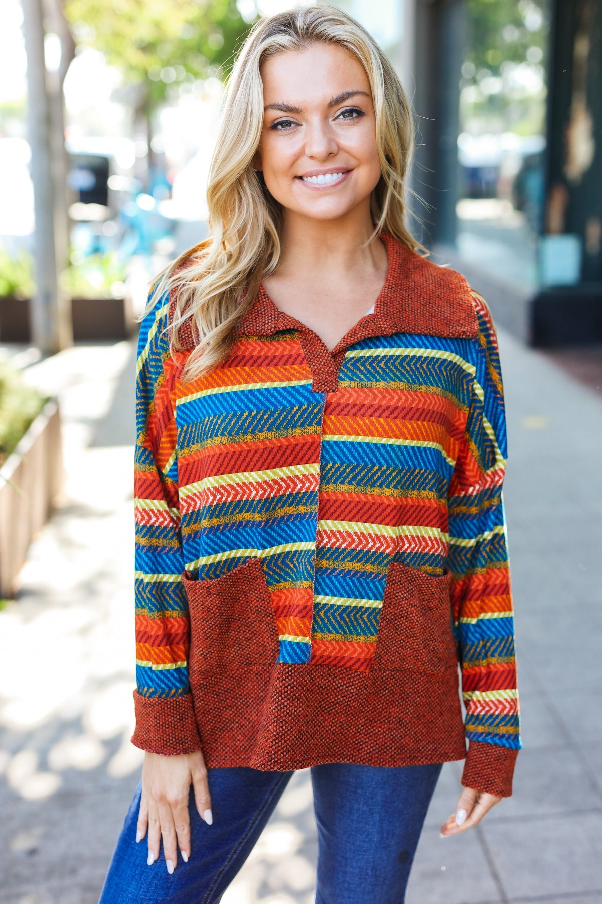 Casual Living Striped Top