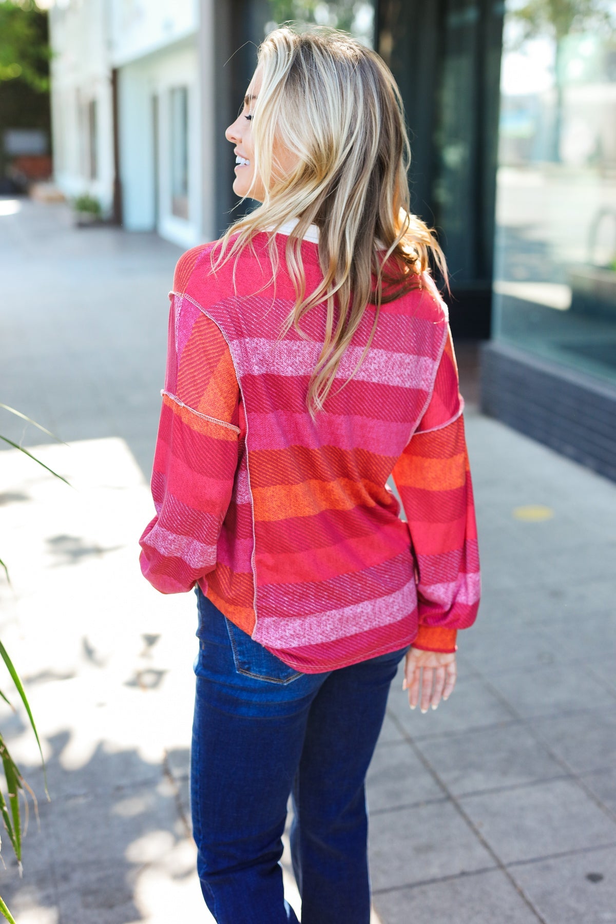 Be Bold Striped Collared Top