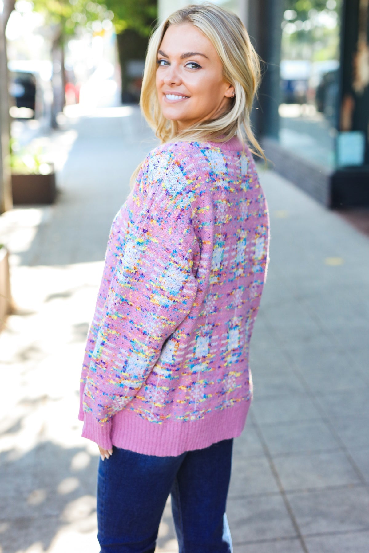 Adorable Popcorn Knit Sweater