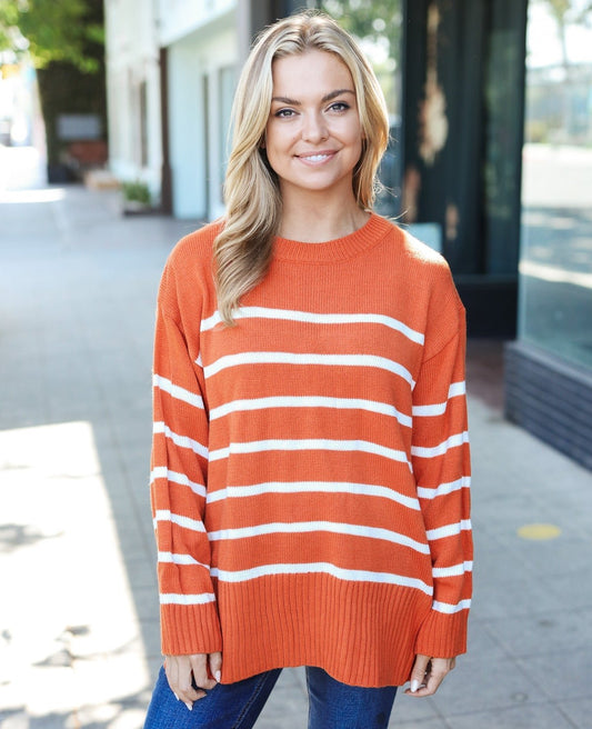 Stand Out Striped Oversized Sweater