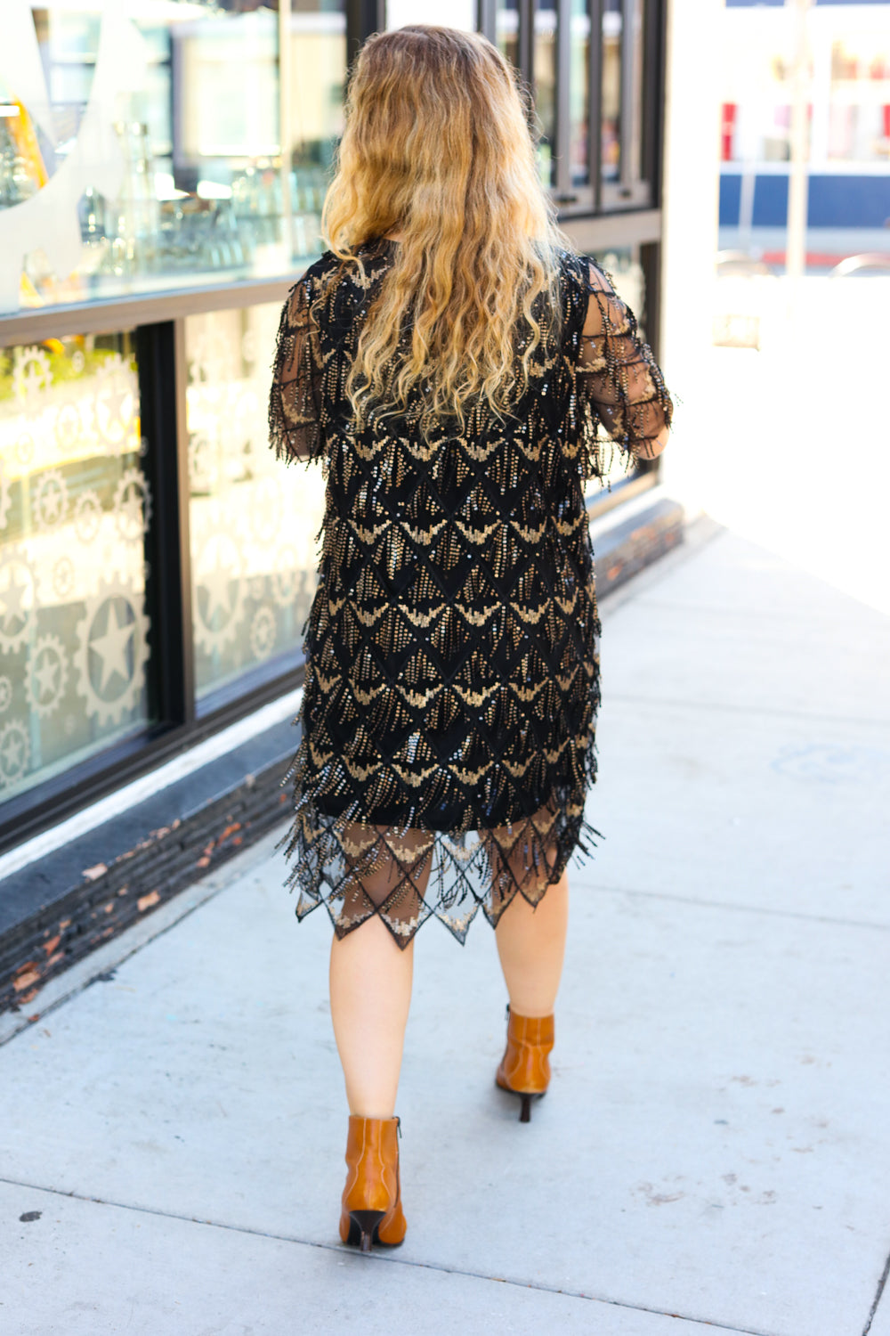 Feeling The Love Sequin Fringe Dress