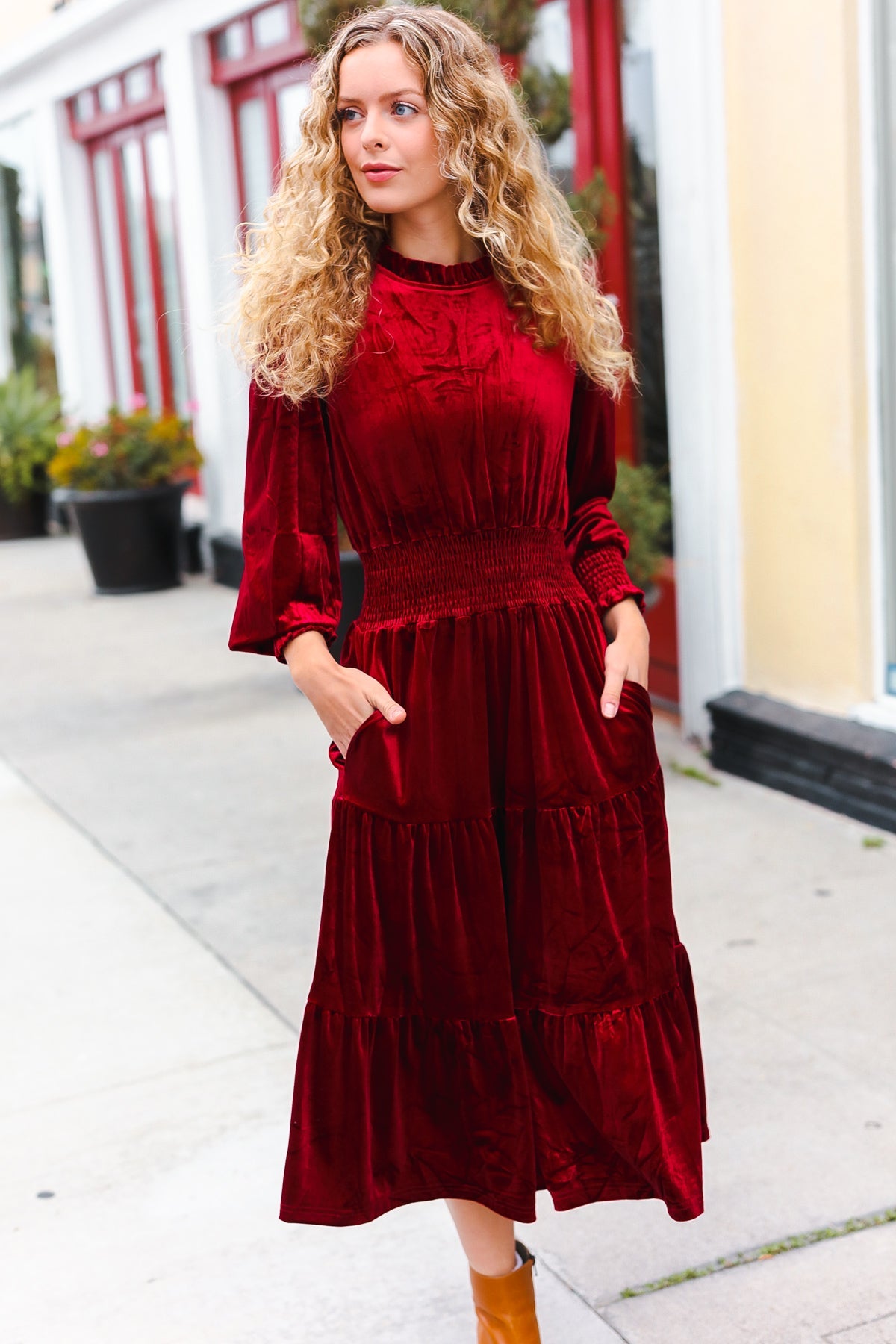 Holiday Dreaming Velvet Dress