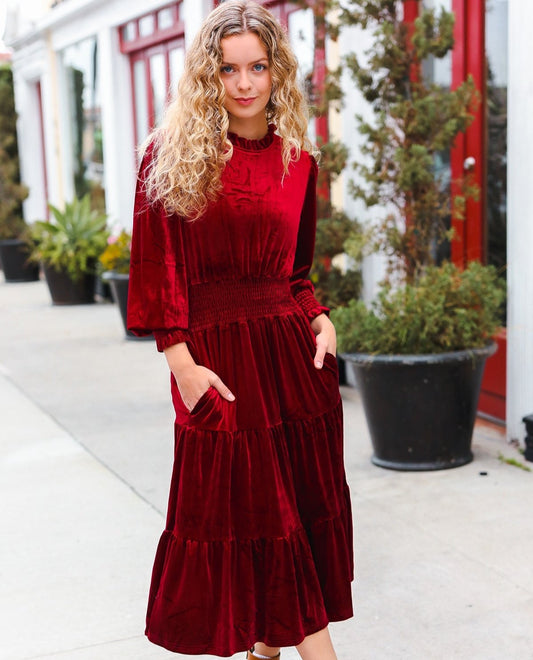 Holiday Dreaming Velvet Dress