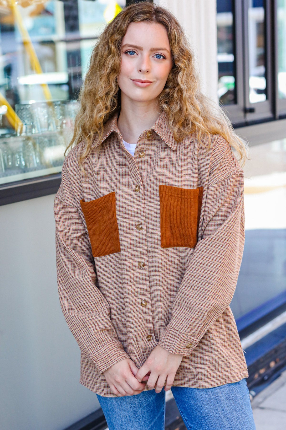 Start Your Day Plaid Oversized Shacket