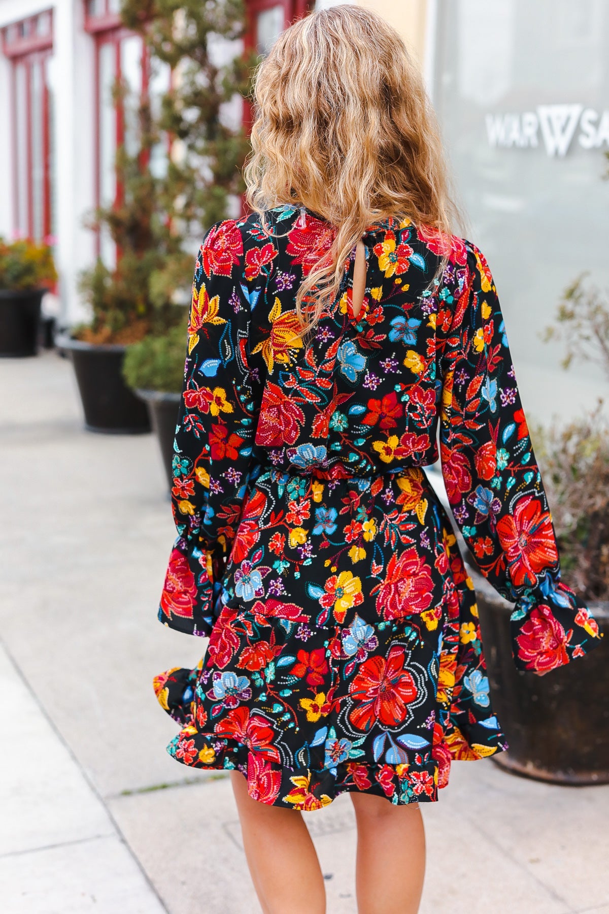 Lock Eyes Floral Sequin Dress