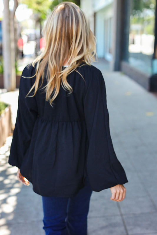 Simple Elegance Babydoll Top