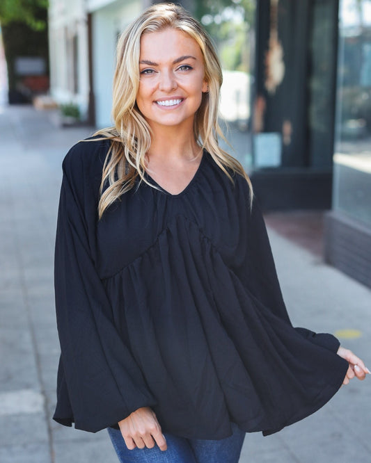 Simple Elegance Babydoll Top