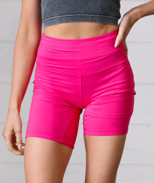 Wide Waistband Yoga/Biker Shorts