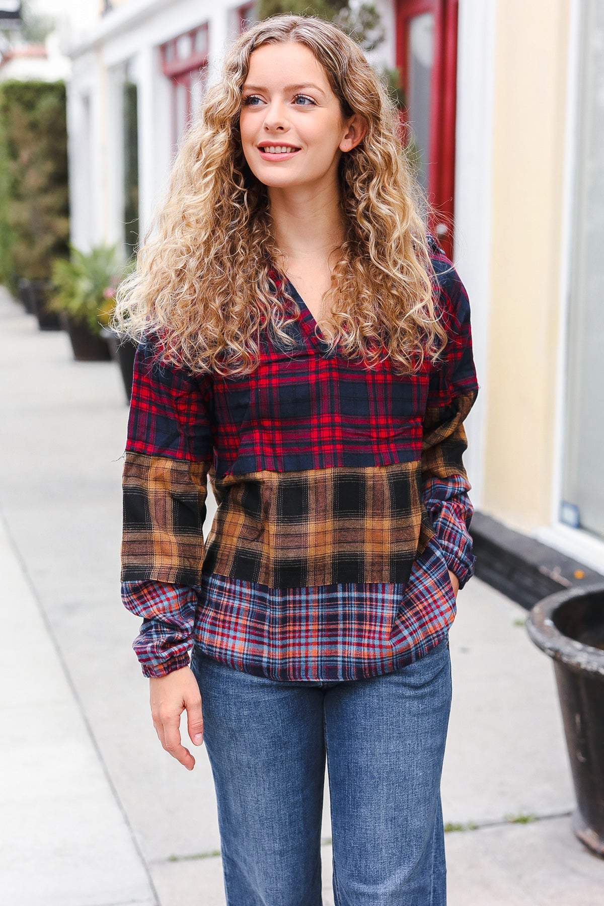 Holiday Ready Plaid Flannel Hoodie