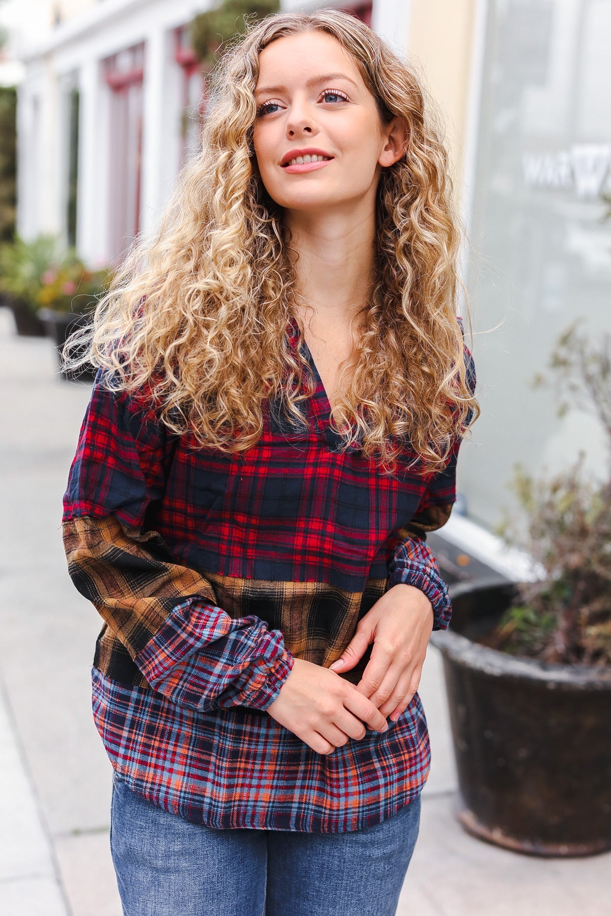 Holiday Ready Plaid Flannel Hoodie