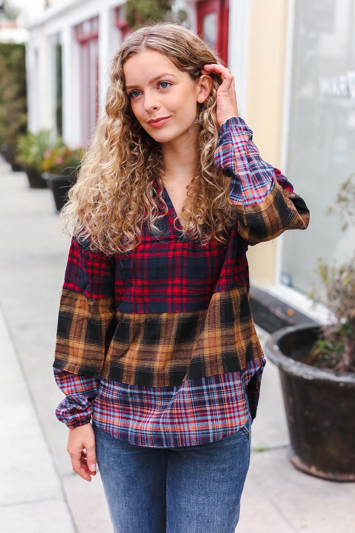 Holiday Ready Plaid Flannel Hoodie