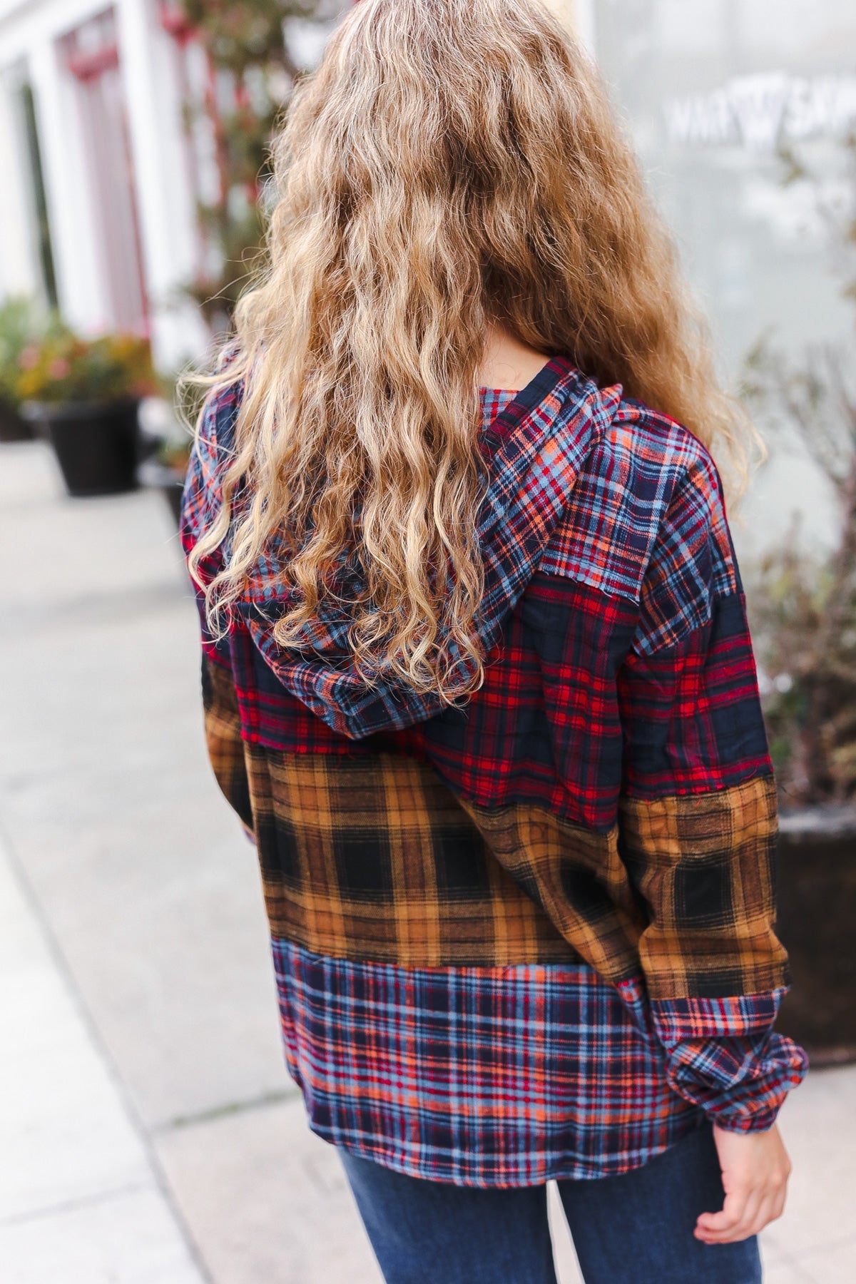 Holiday Ready Plaid Flannel Hoodie