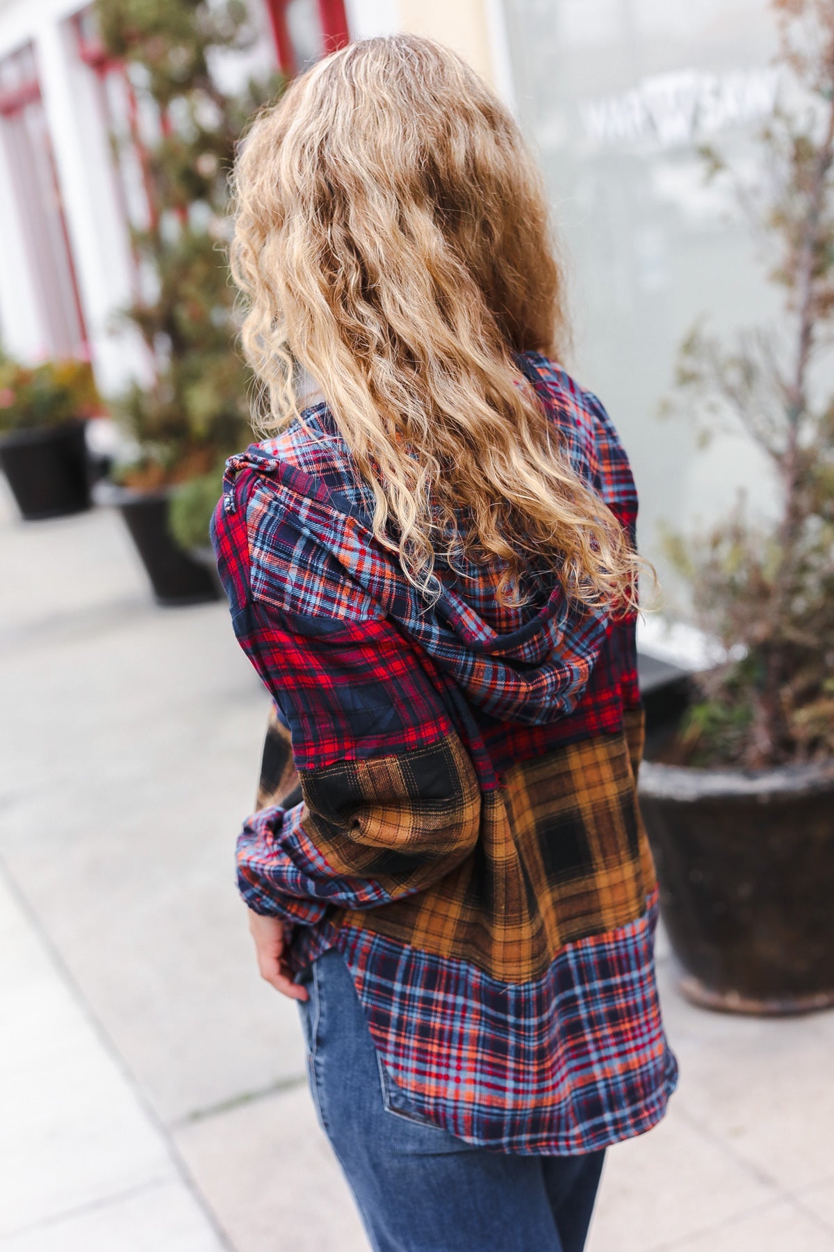 Holiday Ready Plaid Flannel Hoodie