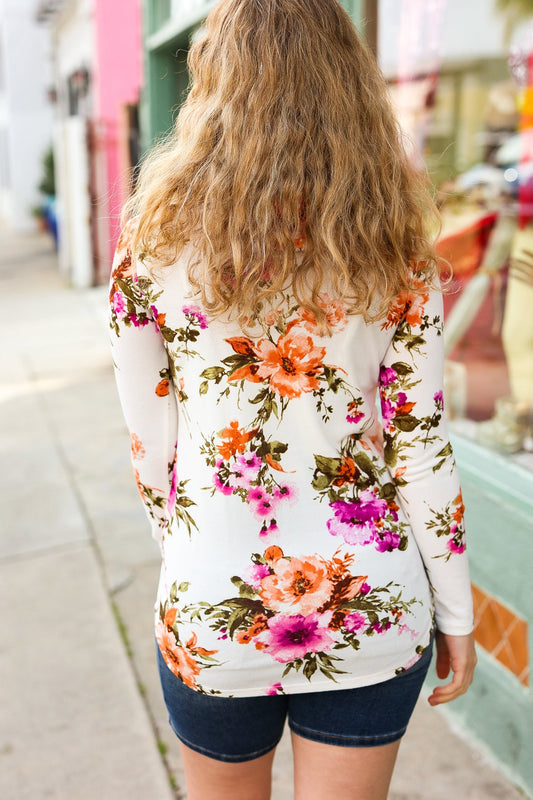 Just My Type Floral Sweater Top