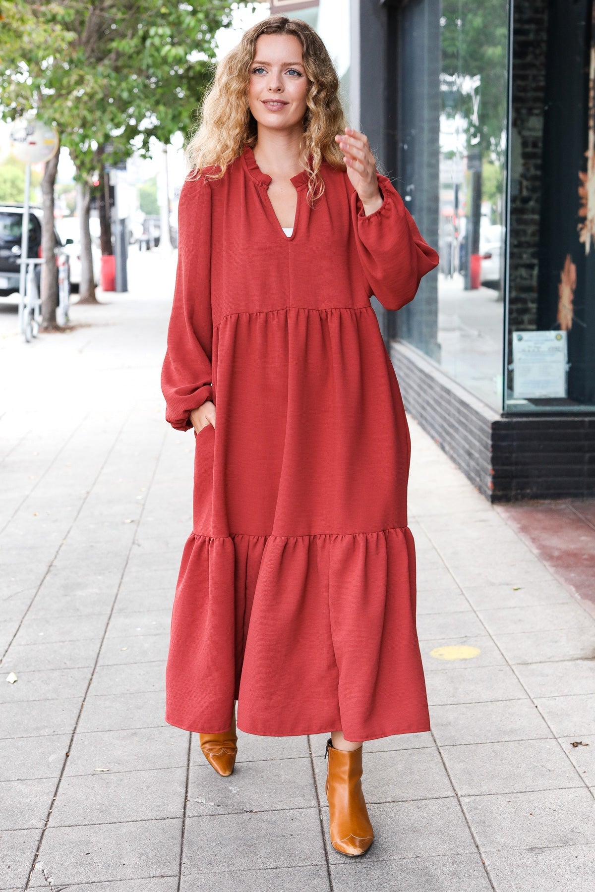 Lock Eyes Tiered Maxi Dress