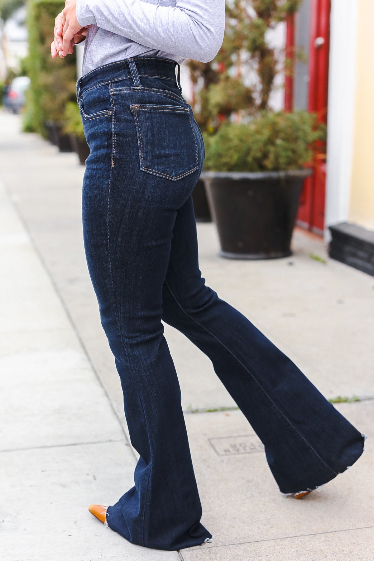 Blakely Dark Wash Raw Hem Jeans | Judy Blue