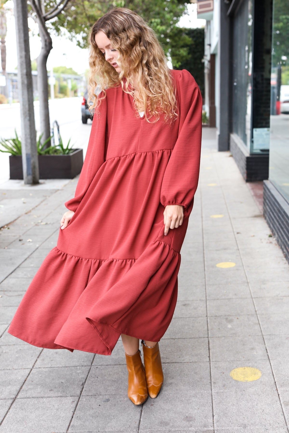 Lock Eyes Tiered Maxi Dress