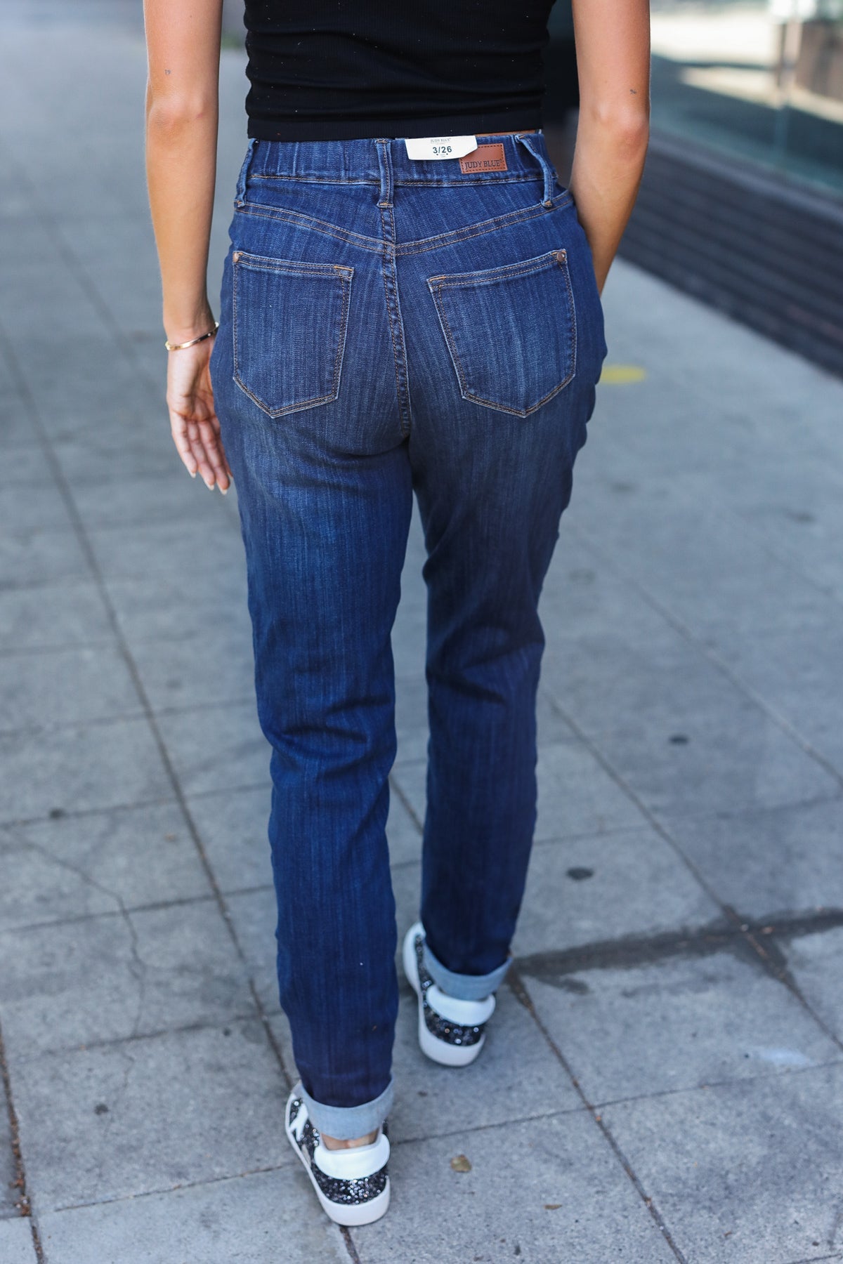 Rivka Pull-On Cuffed Slim Fit Jeans | Judy Blue