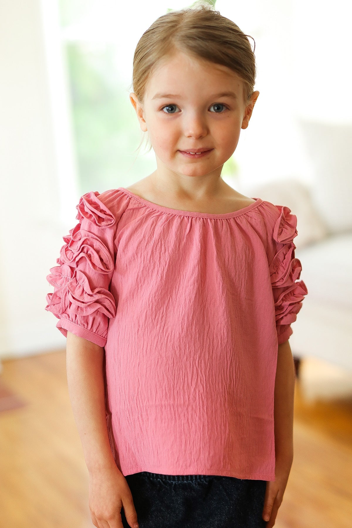 Lovely Ruffle Sleeve Top | Kid's