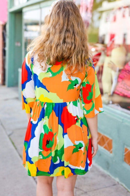 Bright Thoughts Floral Babydoll Dress